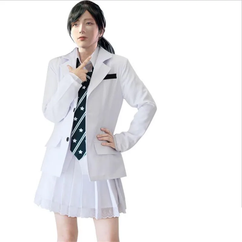  BOOCRE Game PUBG Cosplay Costumes Female Short Skirt Campus Set School Uniform ( Jacket + Skirt + T