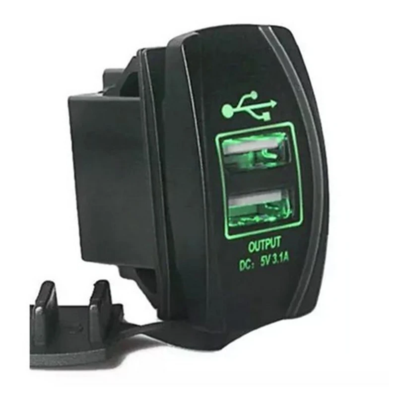 

3.1A Dual USB plug charger car motorcycle Waterproof lighter for iphone XS XR X 8 7 6s plus for huawei p20 30 pro phone charger