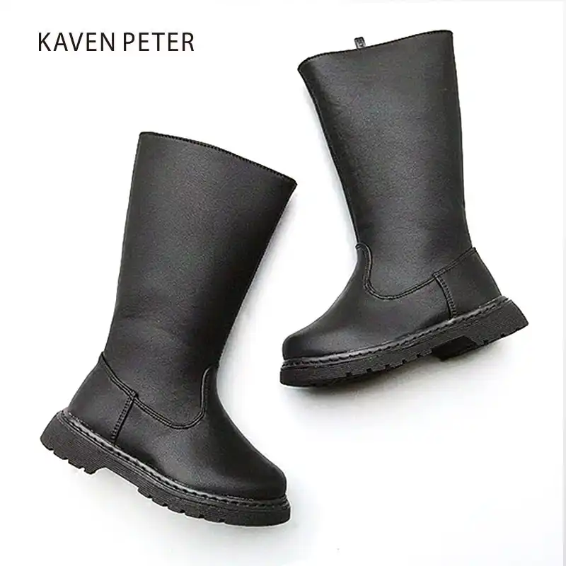 black knee high boots girls