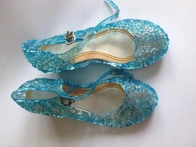 Детские сандалии, летняя обувь для девочек, повседневная обувь из прозрачного материала, tenis feminino, сетчатая обувь на танкетке, Sandalias Femininas, синяя обувь, высокий каблук 17,5-20 см