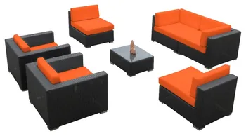 

Outdoor Wicker Sofa Sectional 7 Piece Resin Couch Set