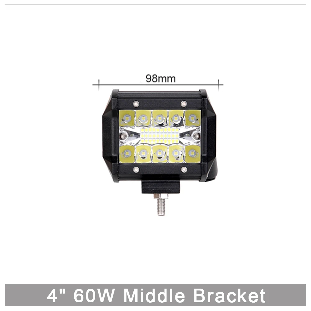 60W Combo Beam x1 60 Вт 120 Вт 180 Вт 4х4 внедорожный светодиодный светильник Бар для автомобилей комбинированный лучи внедорожник ATV Трактор Лодка б/у экскаватор 12V 24V Подсветка - Цвет: 60W Combo Beam x1