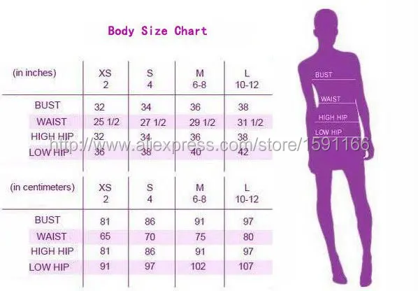 HL XS size Chart