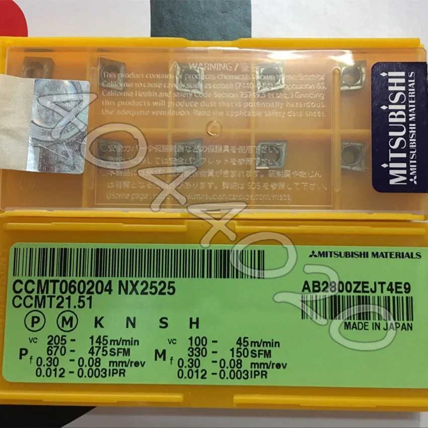 Твердосплавные вставки CCMT060204 NX2525 CCMT21.51 10 шт./корт.|Токарный инструмент| |
