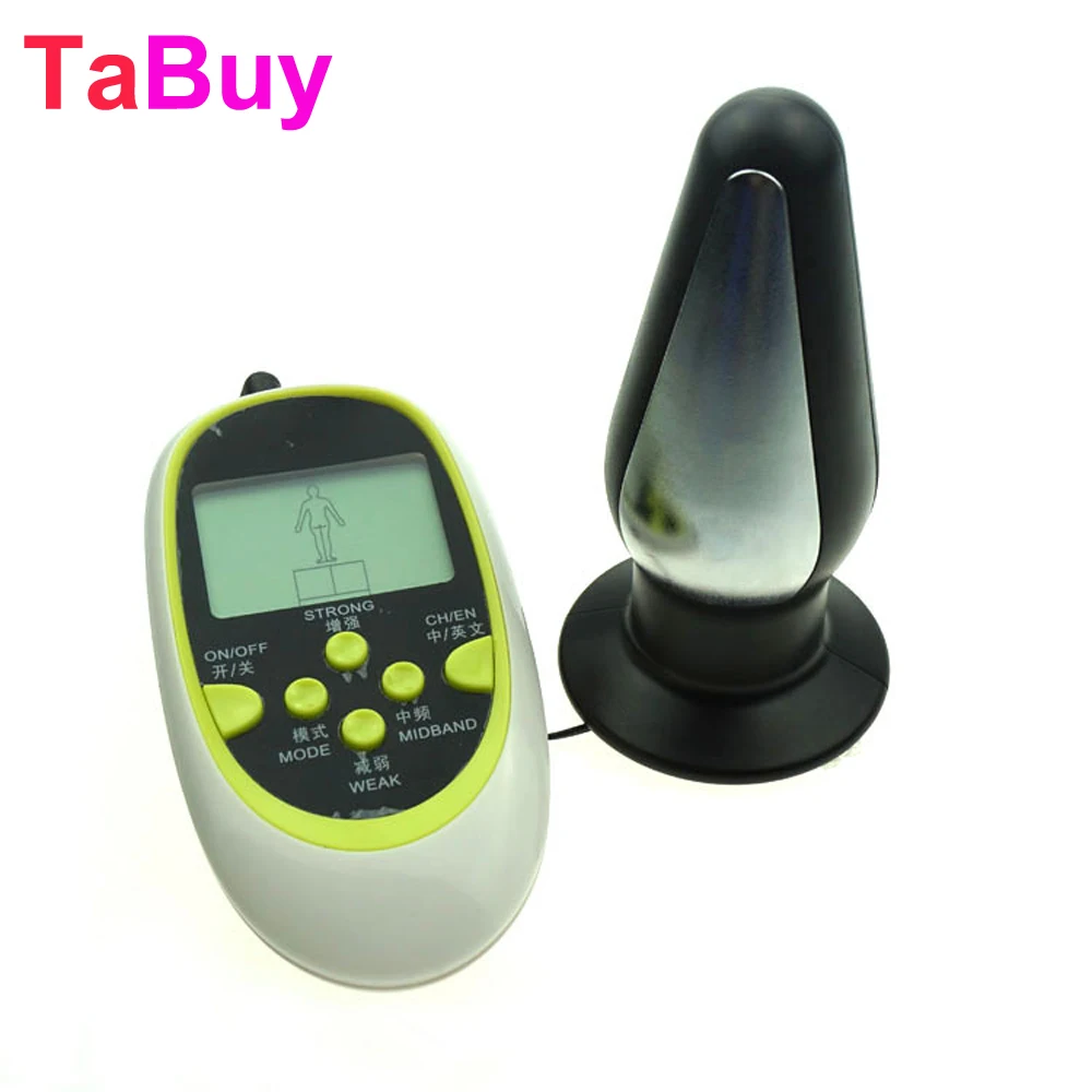 Tabuy Electro Bult Plug Electro Sex Therapy Anal Plug Electric E-STIM HUGE Extreme Shock Electrical Stimulation sex Toys - 