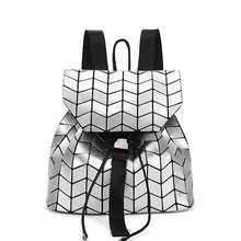 2017 BaoBao backpack female Fashion Girl Daily backpack Geometry Package Sequins Folding Bags school bags Teenage Girls Bagpack