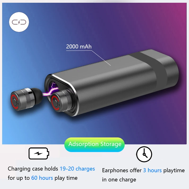 Беспроводной TWS Bluetooth гарнитура стерео мини наушники Встроенный микрофон