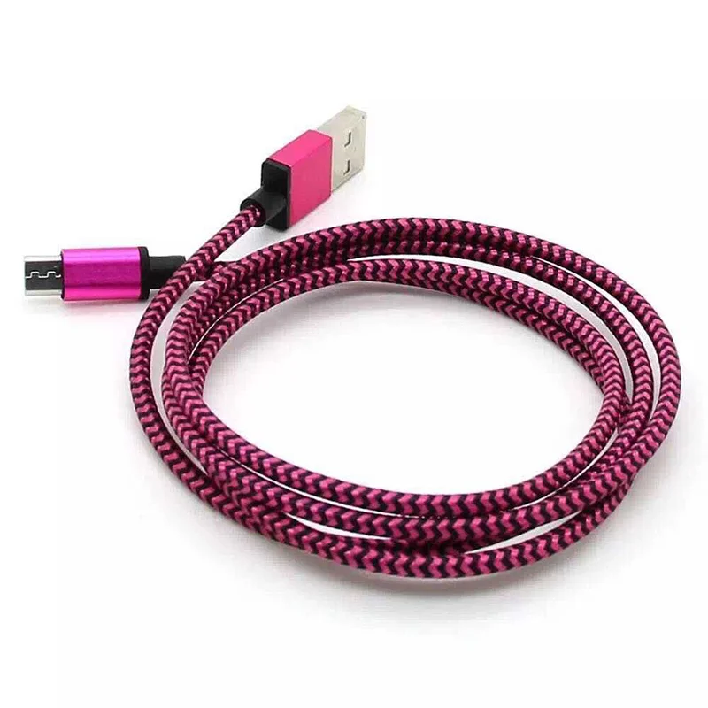1 M Ultra Durable Micro USB Cable patrón de serpiente Cables USB cargador de teléfono móvil Cable para Android Xiaomi Samsung trenzado cables