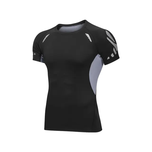 US $6.43 Quick Dry Running Shirt Men Bodybuilding Sport Tshirt Short Sleeve sport shirt men Top Gym t Shirt