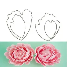 Абрикос 4 шт./компл. цветок пиона для нарезки печенья в виде 3D сахара для помадки, пирога, печенья прессформы выпечки печенья Форма для выпечки тортов DIY украшения инструменты