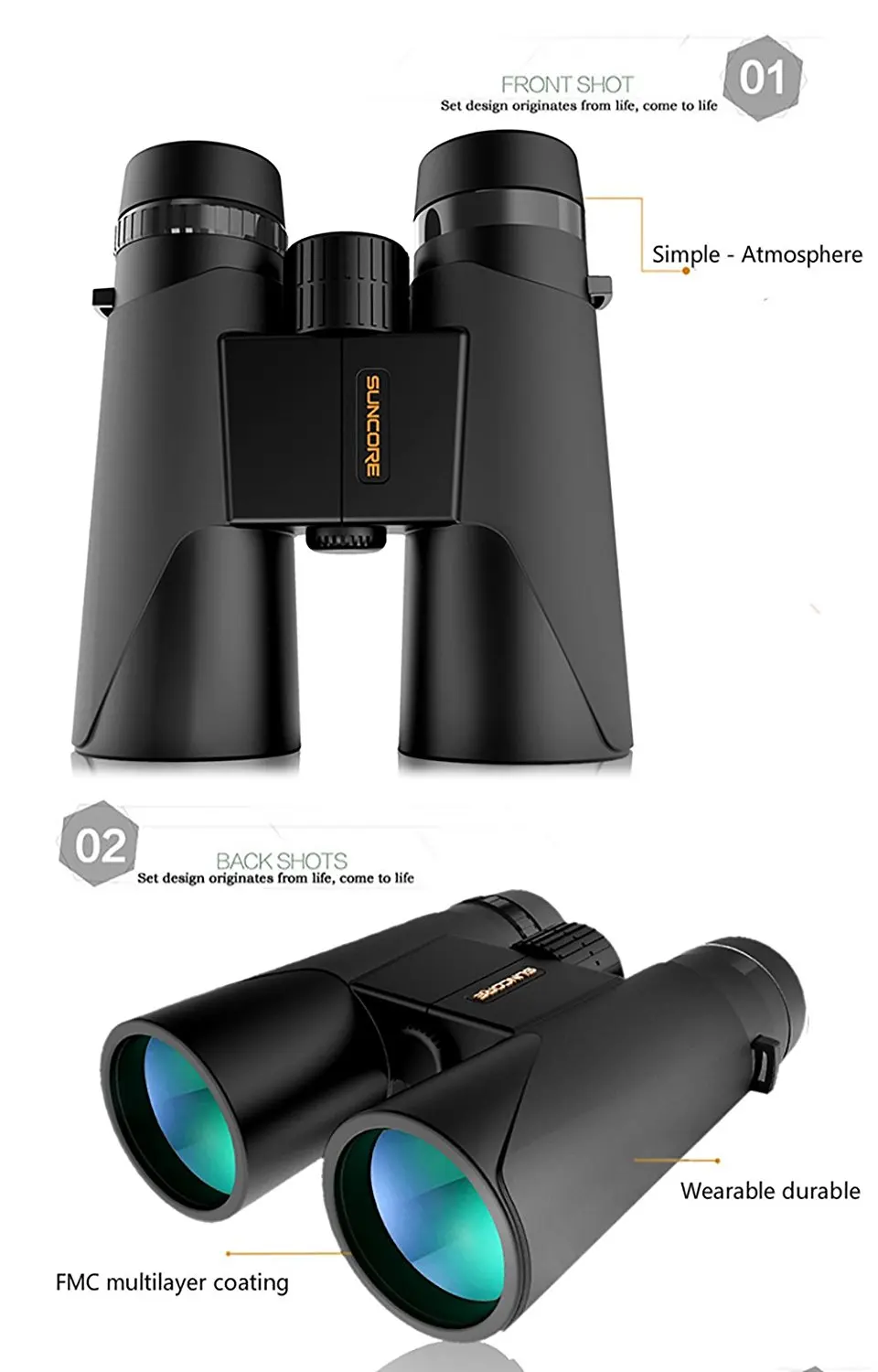 Binocular 12X42 Fogproof Binoculars Wide Angle Professional Bird Watching Binoculars High Powered Military Optical Telescope SouthStar Digital (10)