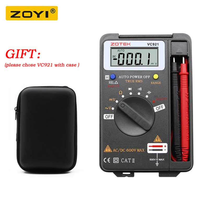 

ZOYI VC921 3 Professional Digital Multimeter 550V Automatic Range Handheld Multimeter Voltage Capacitance Diode Test Instrument
