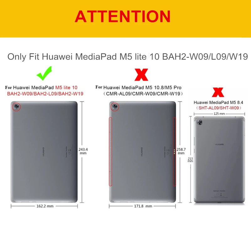 Чехол из искусственной кожи для huawei MediaPad M5 lite 10 чехол для планшета huawei Mediapad M5 lite 10 BAH2-W19/L09/W09 10," Чехол+ пленка