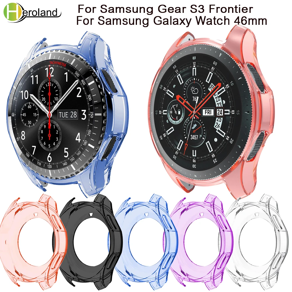 Цветной защитный чехол из ТПУ для Samsung Gear S3 аксессуары умных часов Чехлы Защитные