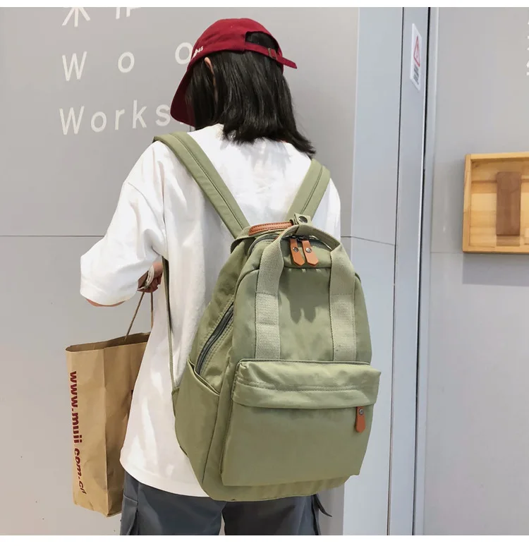 Bag bag female Korean high school students backpack ins wind ancient campus fashion small backpack