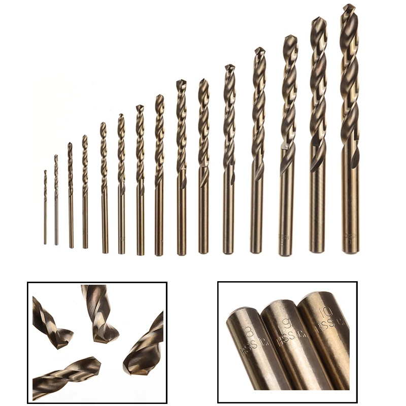 1.5 10mm Cobalt Drill Bits For Metal Wood Working M35 Straight Shank