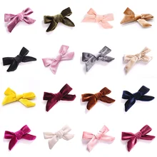 Pinces à cheveux en velours pour enfants, Mini nœud, en Nylon, pour petites filles, couleur bonbon, velours, petit nœud, accessoires