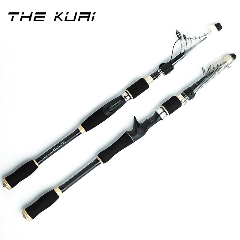 

THEKUAI Fishing Rod 1.8m 2.1m 2.4m 2.7m Spinning Fishing Rod MH Hard Telescopic Fishing Rod Carbon Fiber Casting Rod