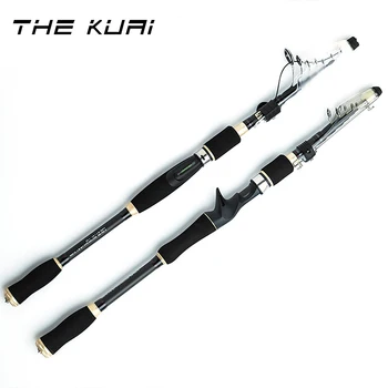 

THEKUAI Fishing Rod 1.8m 2.1m 2.4m 2.7m Spinning Fishing Rod MH Hard Telescopic Fishing Rod Carbon Fiber Casting Rod