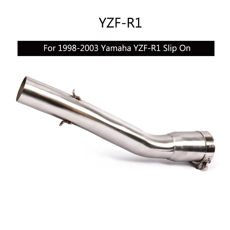 Слипоны для 1998-2003 Yamaha YZF R1 выхлопной трубы Нержавеющая сталь Труба среднего звена для Черный 51 мм Глушитель съемный дБ убийца советы