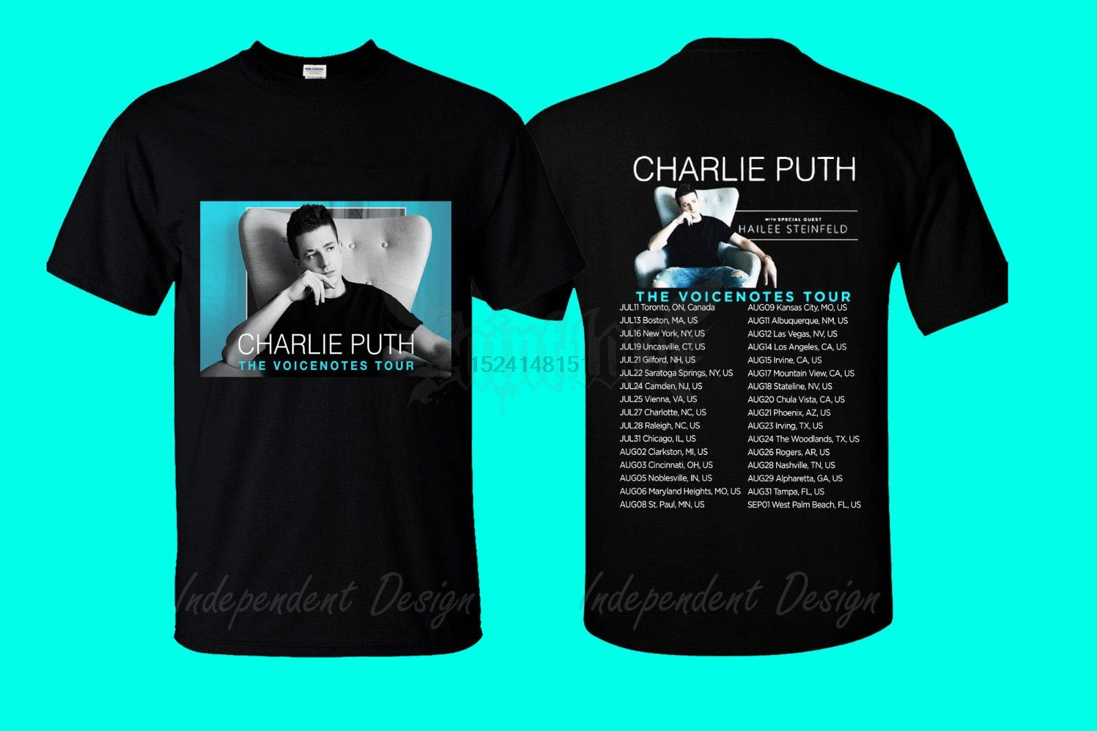 Мужская футболка с принтом Charlie Puth The Voicenotes Tour 2018 женская США S-3XL | одежда