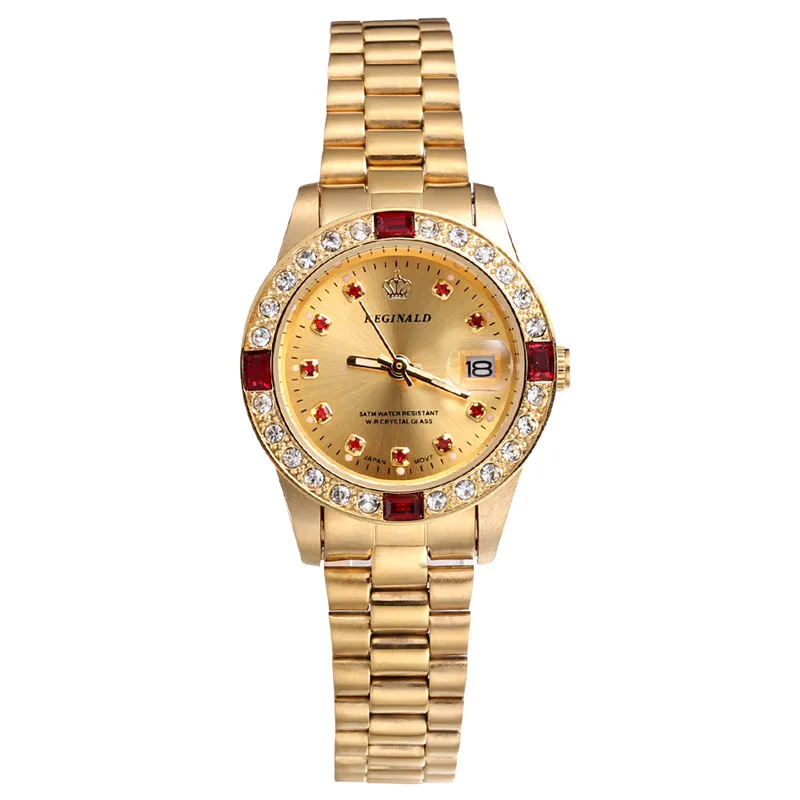 Женские Водонепроницаемые наручные часы с кристаллами и датой|wristwatch|wristwatch