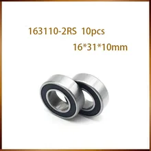 Gratis Verzending 10 Pcs 163110-2RS 6002-2rs Kogellager 16X31X10 Mm 163110 6002 2RS Fiets Wielen Bodem beugel Reparatie Lager