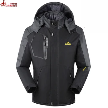 

UNCO&BOROR plus size M~6XL 7XL 8XL Winter Jacket Men Thick Warm Coat man Windproof waterproof Hood Jackets Outwear Parka coat