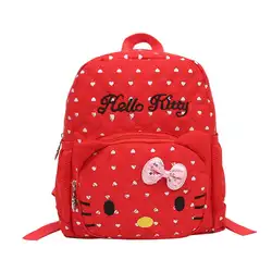 Рисунок «Hello Kitty» милые детские ранцы мальчиков школьный рюкзак для девочек детские сады Детская сумка через плечо рюкзаки