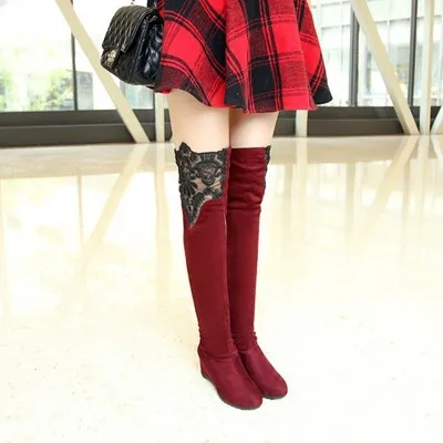 المرأة الإفراط في الركبة الكعب العالي المرأة الخريف و الشتاء مكتنزة الخناجر 2018 جديد تمتد الأحذية أزياء نوعية جيدة