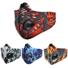 Новое поступление против загрязнений Ciclismo велосипедная маска на пол-лица велосипед с фильтром неопрен активированный уголь сетка ткань 4 цвета