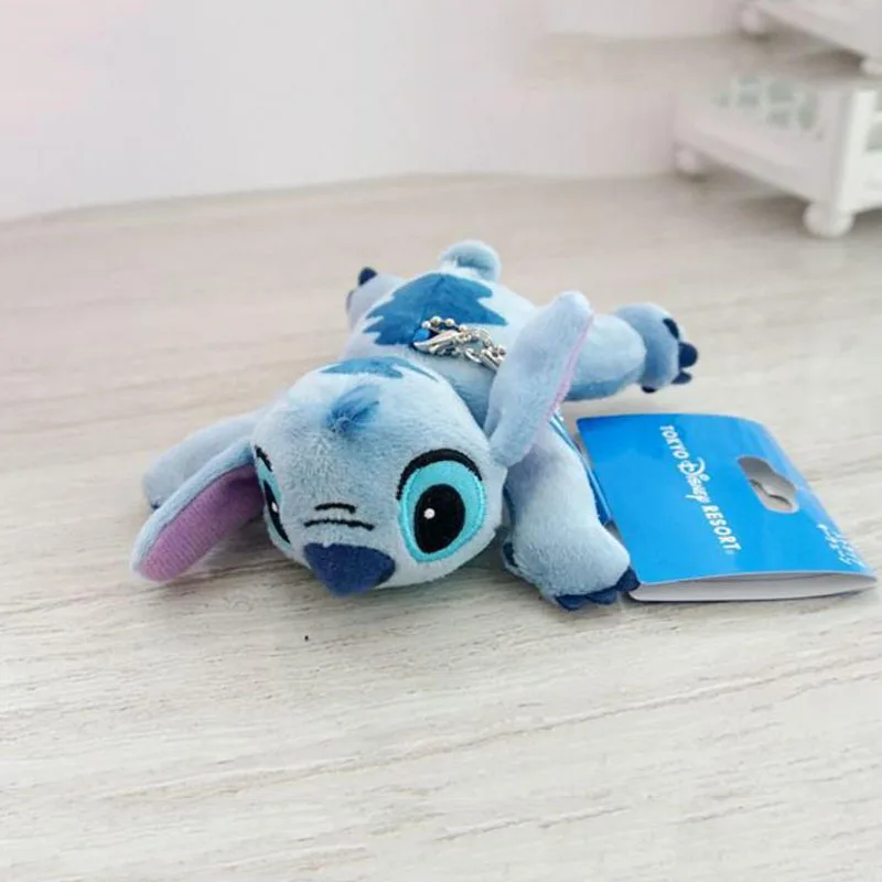 

1 Pc new cute Lie prone Lilo Stitch Plush Pendant Cartoon Stitch Plush Keychain Plush Doll Plush Toy for Kids Gift