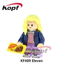 

KF409 Single Sale Stranger Things Super Heroes Eleven Lucas Dustin Will Bricks Building Blocks Learning For Children Gift Toys