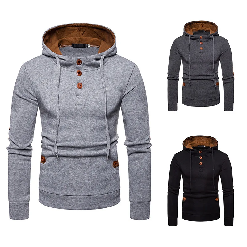 Autumn Men's Hoodies Slim Hooded Sweatshirts Mens Coats