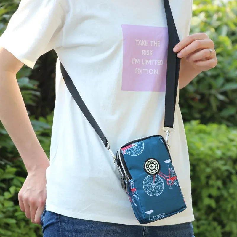 Вместительная женская сумка-мессенджер через плечо, кошелек, сумочка, чехол для телефона, на молнии, повседневная сумка на плечо, кошелек, 3 слоя - Цвет: ZH-21
