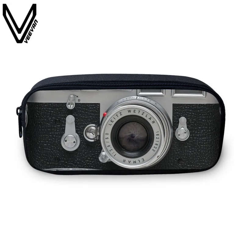 VEEVANV 2019 Retro 3D Printing Camera Bags Case Casual Pu Make Up Box Students Study School For Children Small Wallet | Багаж и сумки