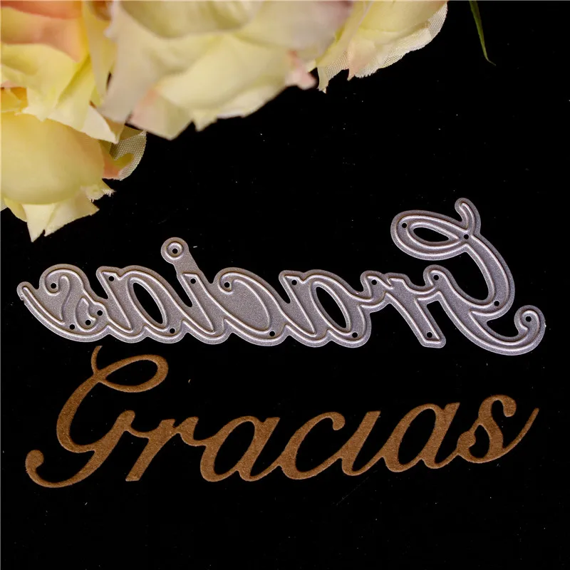 

Spanish text word Metal Cutting Dies for Diy Scrapbooking Die Cut New 2018 Cuts for Paper Card Making Craft Embossing