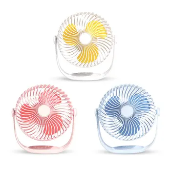 

Air Conditioner Usb Charging Fan Seven-Inch Striped Desktop Mini Fan Mute Large Wind Portable Small Fan