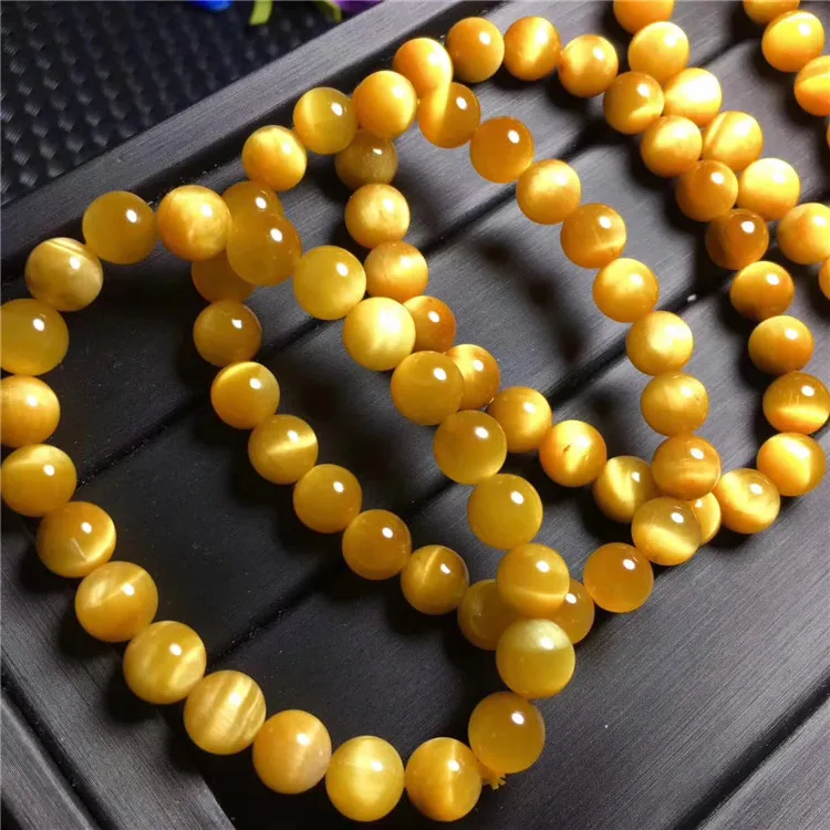 

Genuine Natural Gold Yellow Tiger's Eye Reiki Women Men Bracelets Round Bead Bracelet 6mm 8mm AAAAA Drop Shipping Gift Powerful