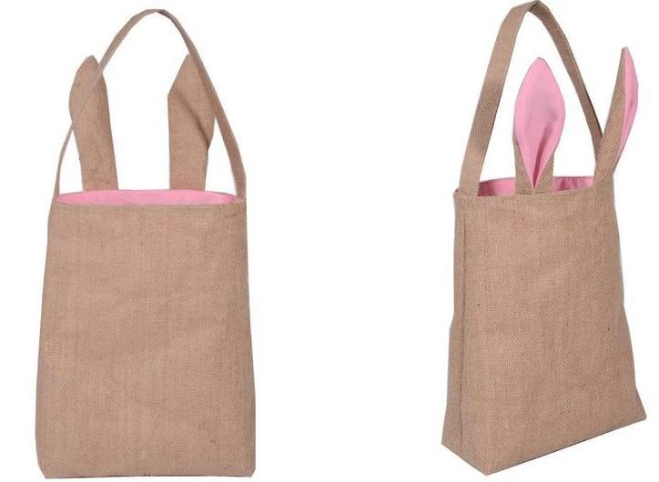 Cotton Linen Easter Egg Hunt Bag Rabbit Bunny Ear Shopping Tote Kids Child Jute Cloth Gift Bag Handbag Festive Supplies 5color Supply Bag Aliexpress