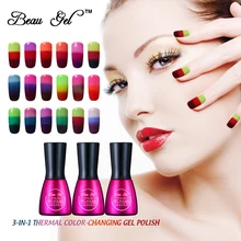Beau гель 7 мл меняющий температуру Гель-лак для ногтей долговечный термальный Гель-лак для маникюра УФ-лак для нейл-арта