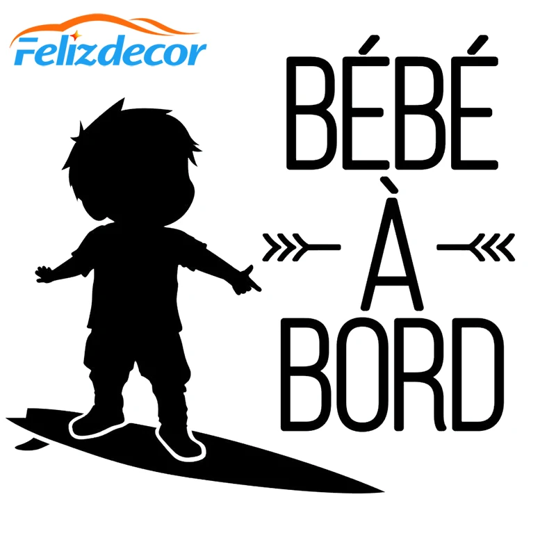 Felizdecor 14 13センチメートル赤ちゃんボルドサーフ車デカール アートサーフィン少年ステッカービニール車のステッカーサーフィンパターン黒 白l719 Car Stickers Aliexpress