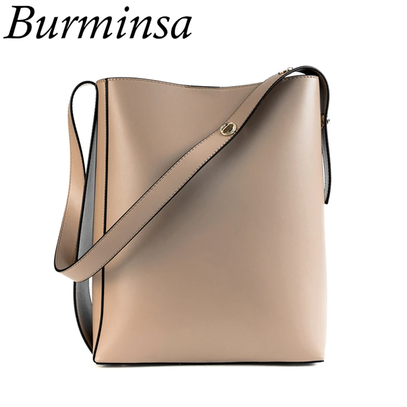 

Burminsa Fall Bucket Shoulder Bags Female Large Capacity Designer Handbags Women Shopper Bags PU Leather Ladies Hand Bags 2018