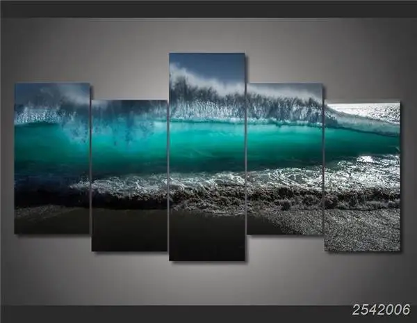 hd printed tsunami waves painting on canvas room decoration print