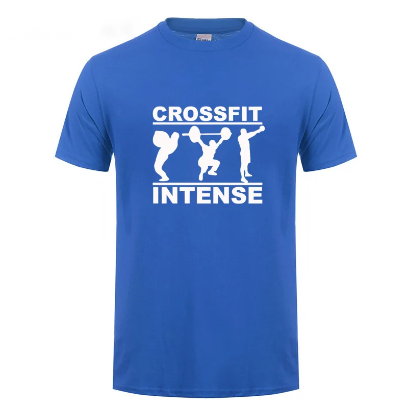 CrossFit Intense футболка Забавный подарок на день рождения для мужчин Папа Отец муж круглый вырез хлопковая Футболка фитнес бодибилдинг одежда