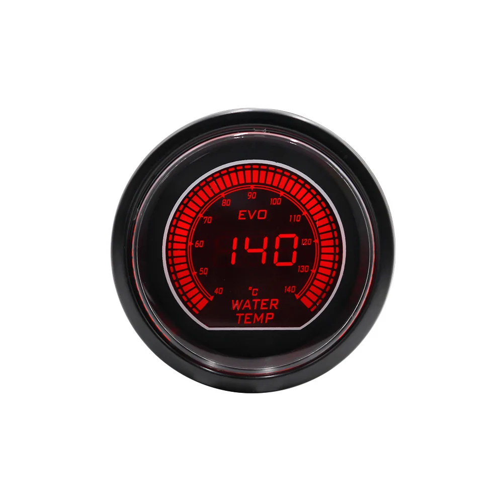 52 мм 2 дюйма EVO ЖК-дисплей красный/синий светодиод Температура воды датчик с Сенсор 40-140 градусов Цельсия Температура воды Манометр YC101032