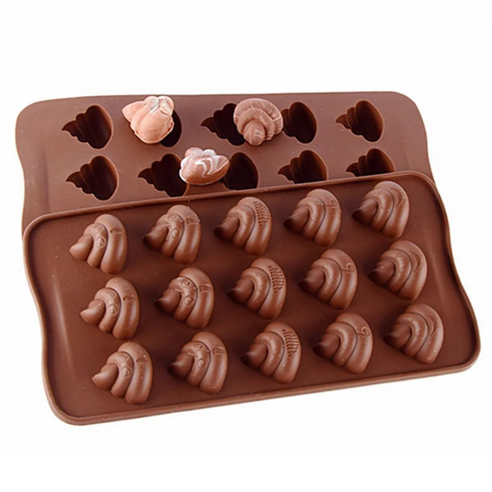 

15 Grids Funny Excrement Cake Candy Chocolate Silicone Moulds Tools 3D Fondant DIY Handmade Baking Cookie Mold Accessories