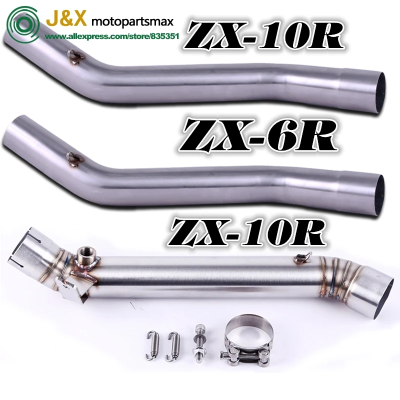 

ZX6R ZX 10R ZX10R motorcycle exhaust contact middle pipe connector Slip On for kawasaki ZX-6R 2009~2014 or ZX-10R 2008~2017
