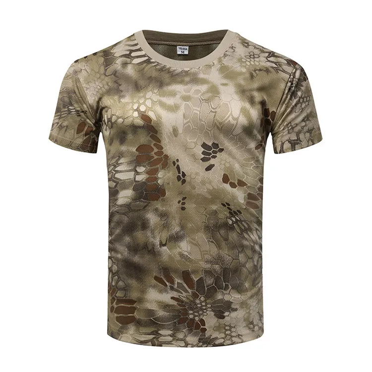 Камуфляжная футболка для пеших прогулок, креативная гидрофобная непромокаемая дышащая быстросохнущая футболка с коротким рукавом, Мужская футболка