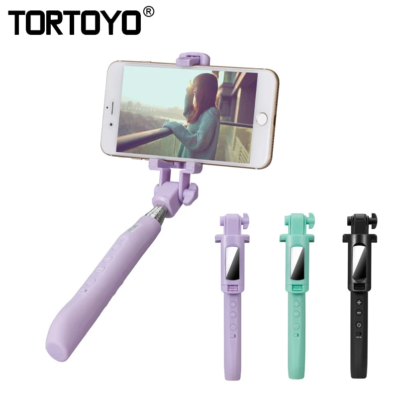 TORTOYO Foldable Wireless Bluetooth Selfie Stick Remote Control Handheld Photograph Pole Monopod Holder for Smart Phone Camera |